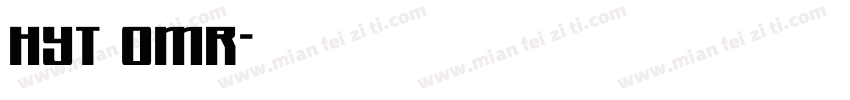 hyt omr字体转换
